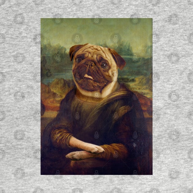 Mona Lisa Pug by luigitarini